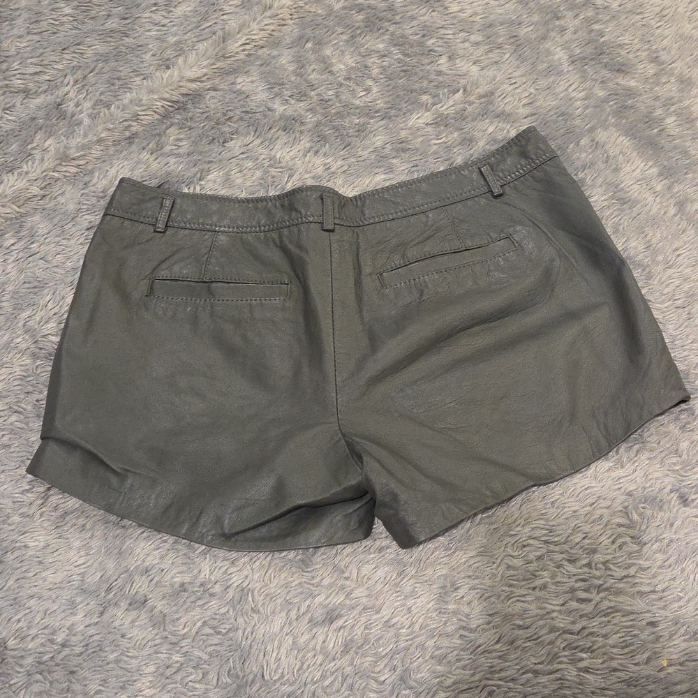 Joie Women's Lamb Leather Charcoal Gray Shorts Size 4! - Picture 5 of 11